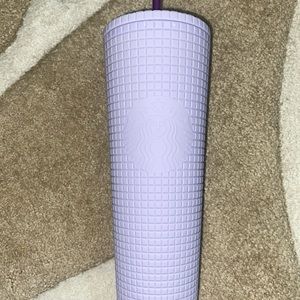 Purple grid Starbucks cup 💜